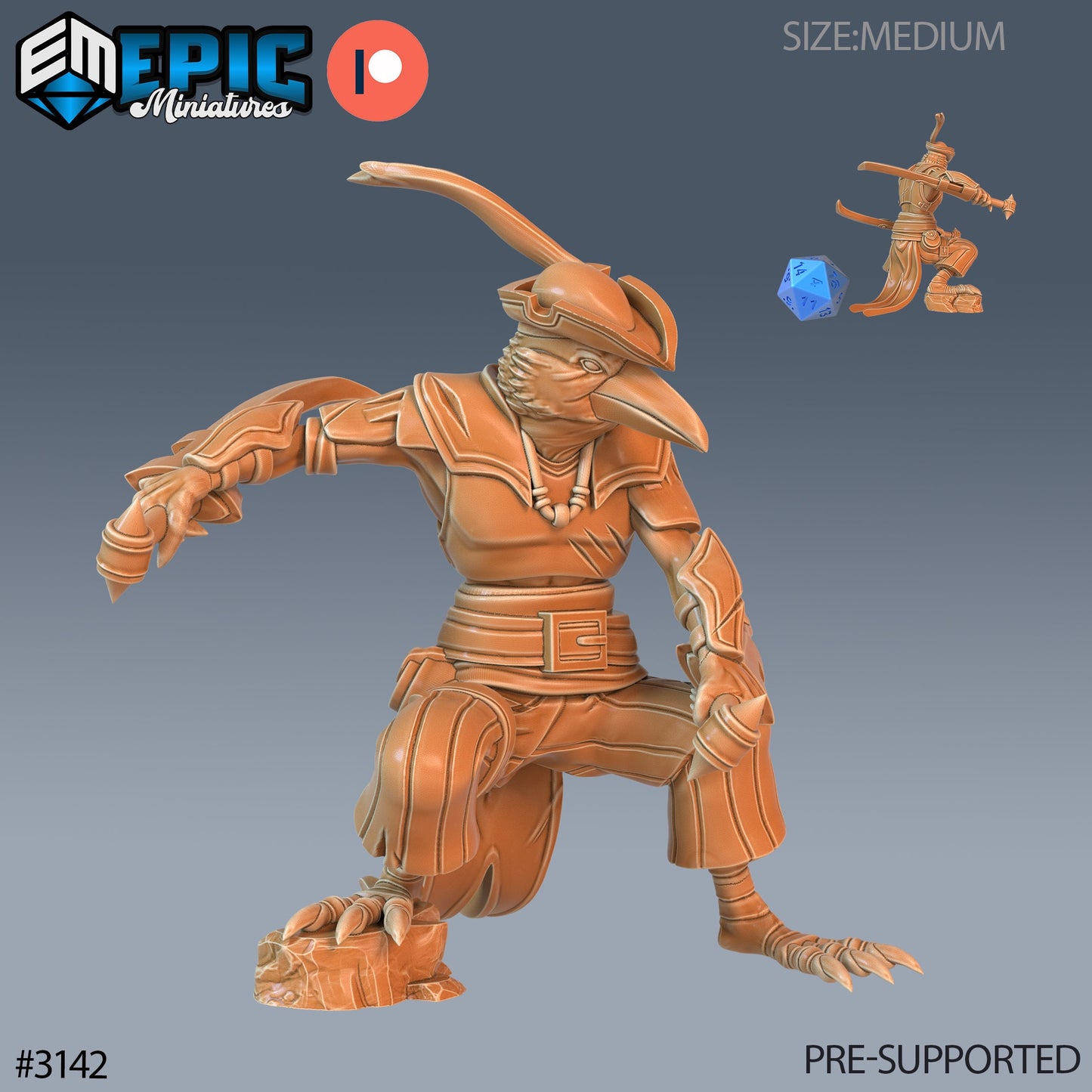 Crow Hood Ranger Series - #75 Easter Surprise - Epic Miniatures | Humanoid | Crow | Weapons | Medium