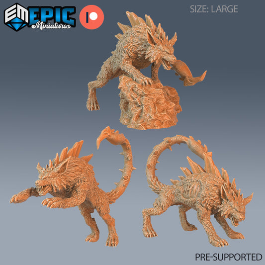 Lupion Wolf Scorpion Chimera Series - #75 Easter Surprise - Epic Miniatures | Beast | Attacking | Large