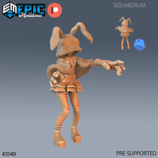 Rabbit Hoodie Girl Series - #75 Easter Surprise - Epic Miniatures | Humanoid | Rabbit | Female | Medium