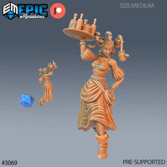 Gorgon Waitress Series - Epic Miniatures | Sunrise Tavern