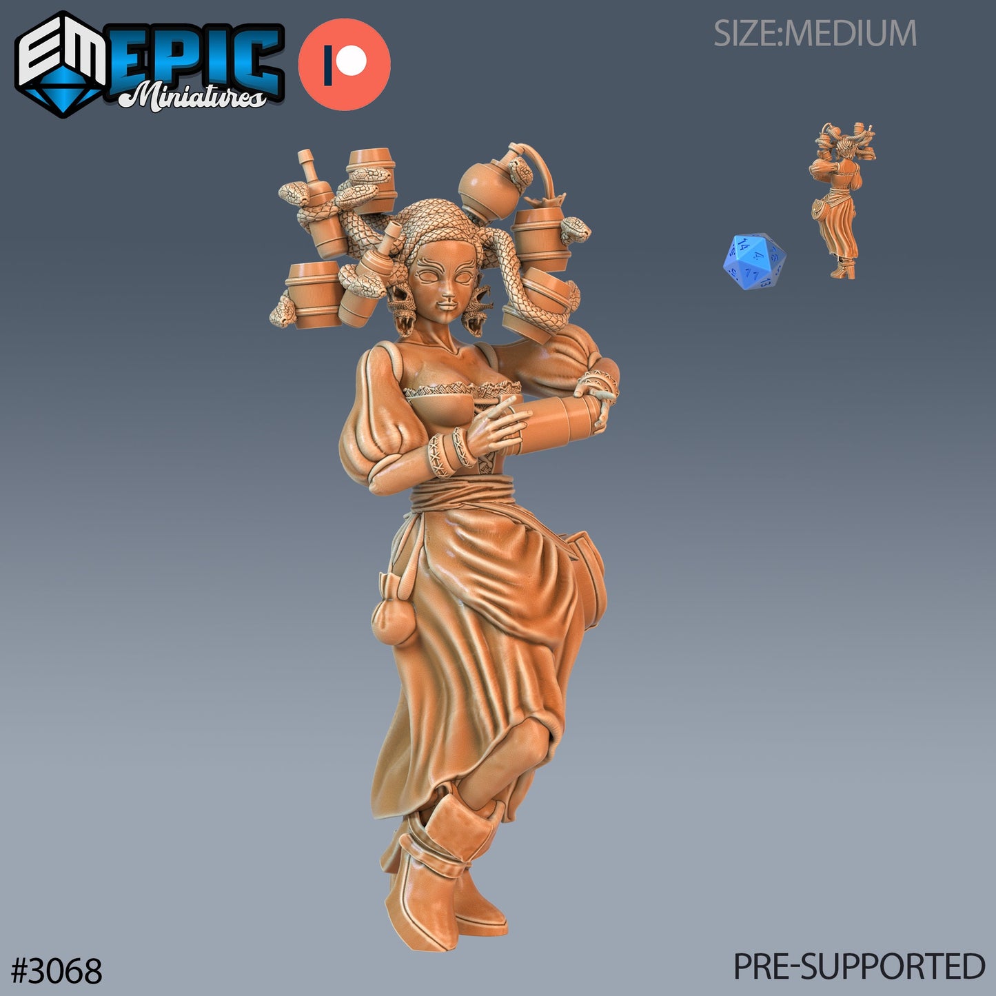 Gorgon Waitress Series - Epic Miniatures | Sunrise Tavern