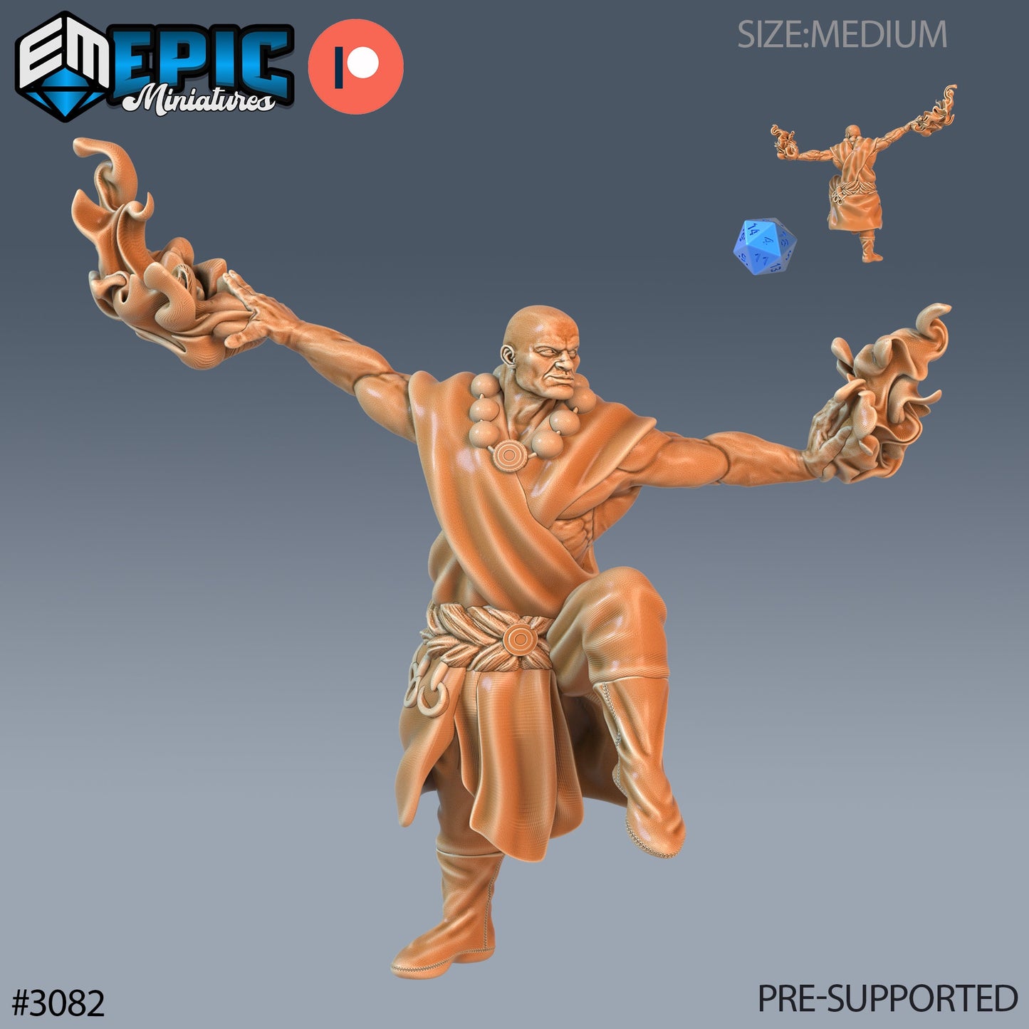 Monk Player Character Series - Epic Miniatures | Sunrise Tavern