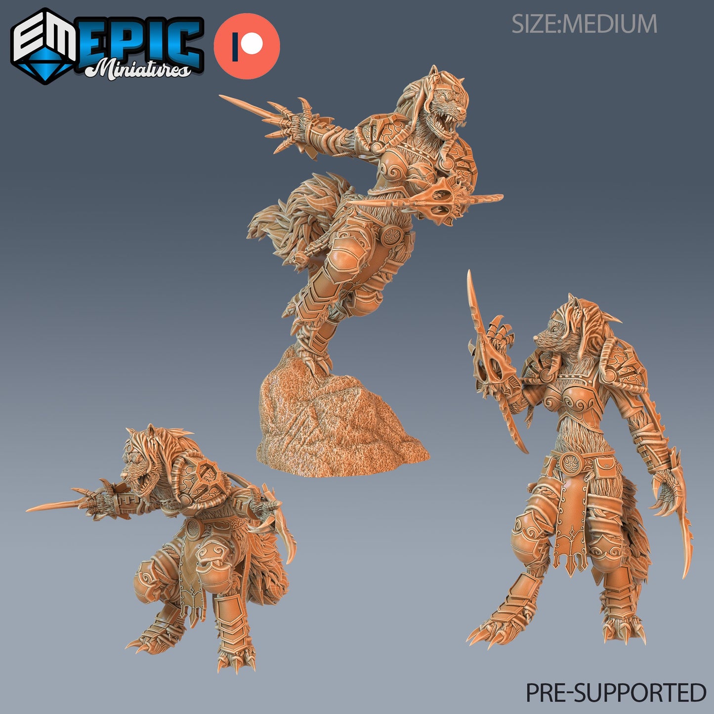 Werewolf Adventurer Female Series - Epic Miniatures | Sunrise Tavern