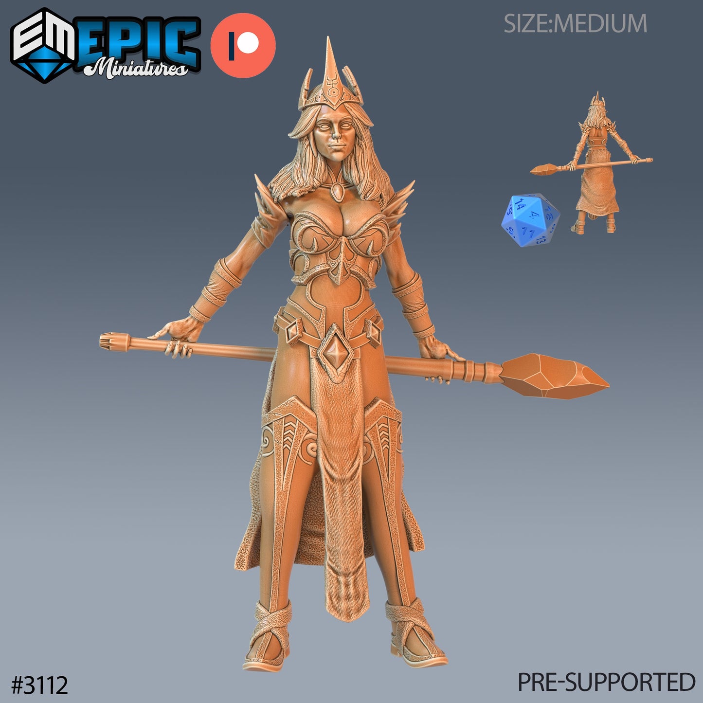 Wizard Female Player Character Series - Epic Miniatures | Sunrise Tavern