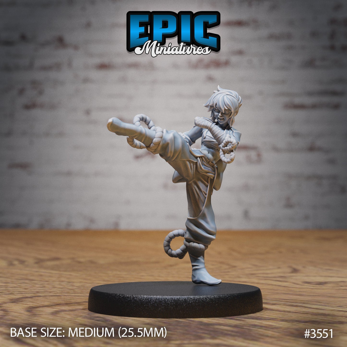 Monk Female Player Character Series - Epic Miniatures | Iron Fist Tournament