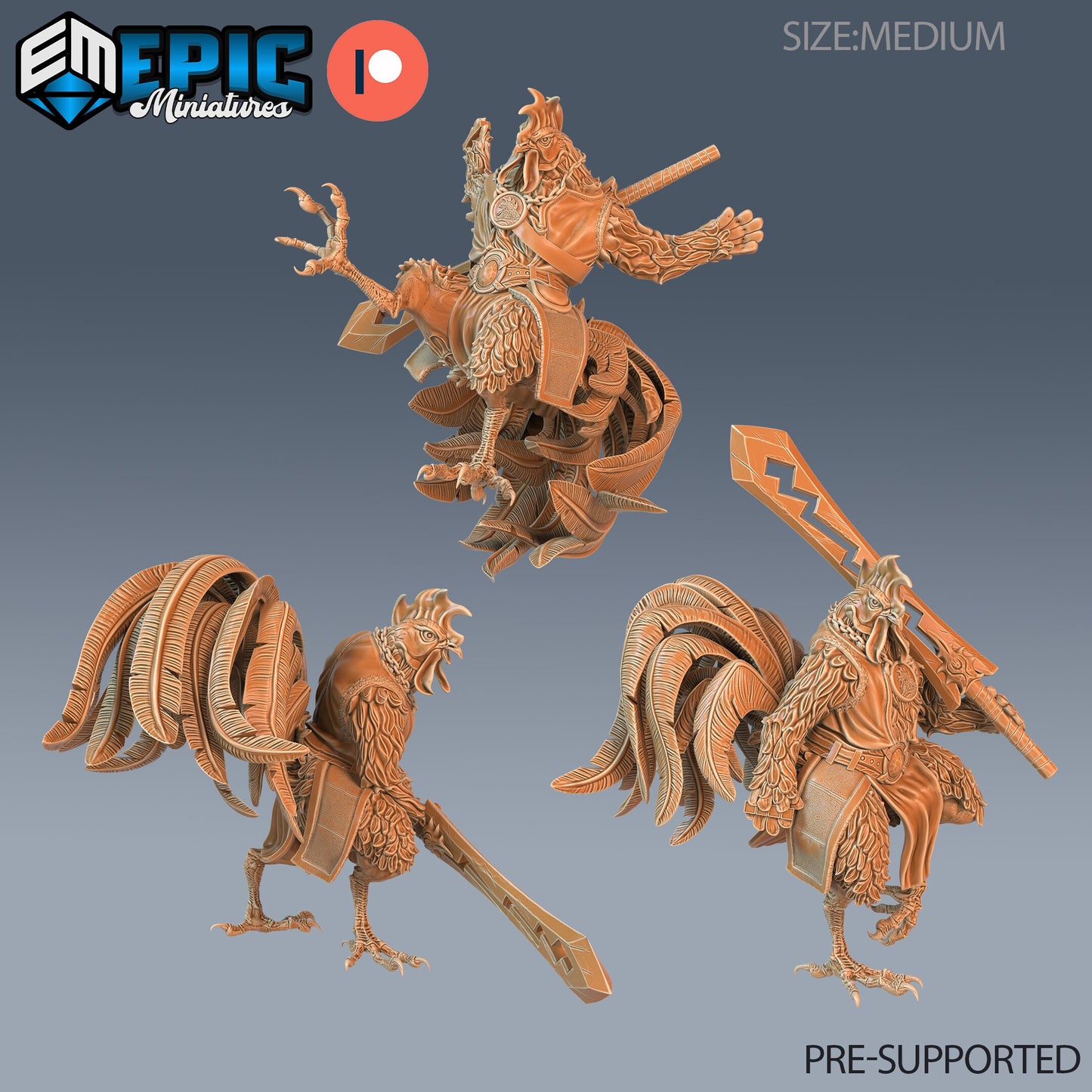 Rooster Warrior Series - Epic Miniatures | Sunrise Tavern