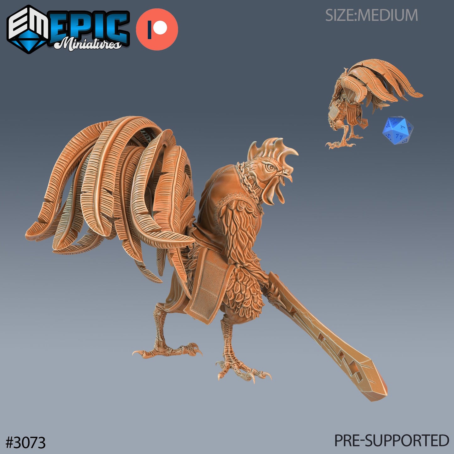 Rooster Warrior Series - Epic Miniatures | Sunrise Tavern