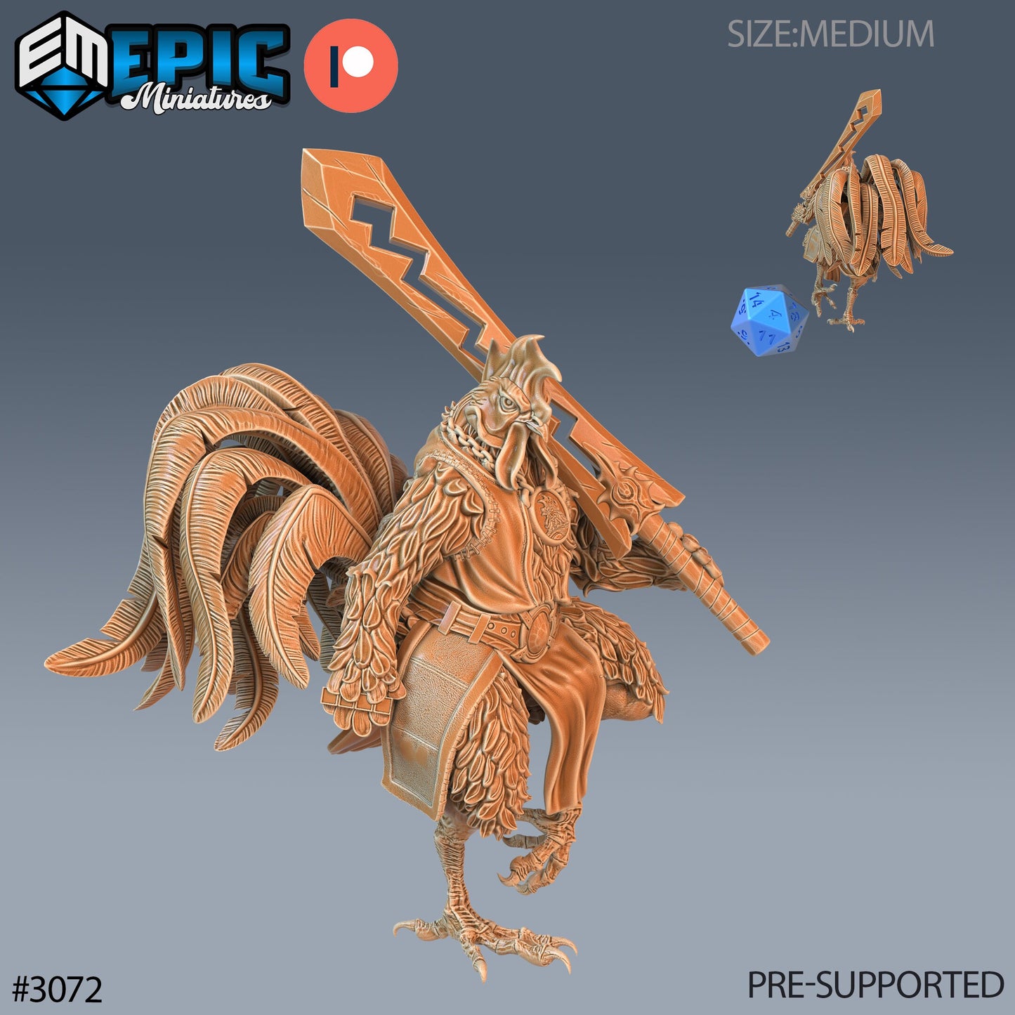 Rooster Warrior Series - Epic Miniatures | Sunrise Tavern