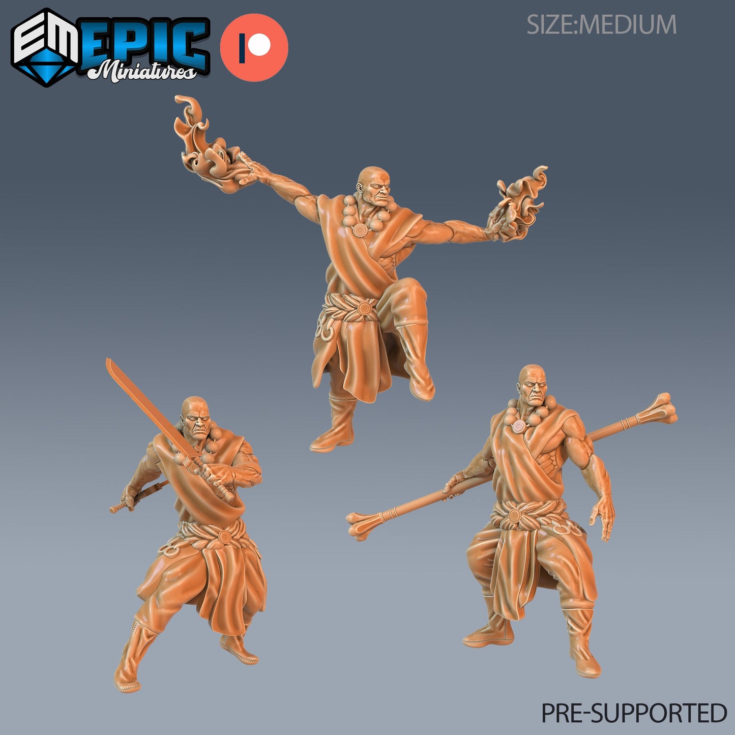 Monk Player Character Series - Epic Miniatures | Sunrise Tavern