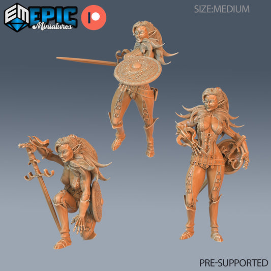 Elf Fighter Female Player Character Series - Epic Miniatures | Sunrise Tavern
