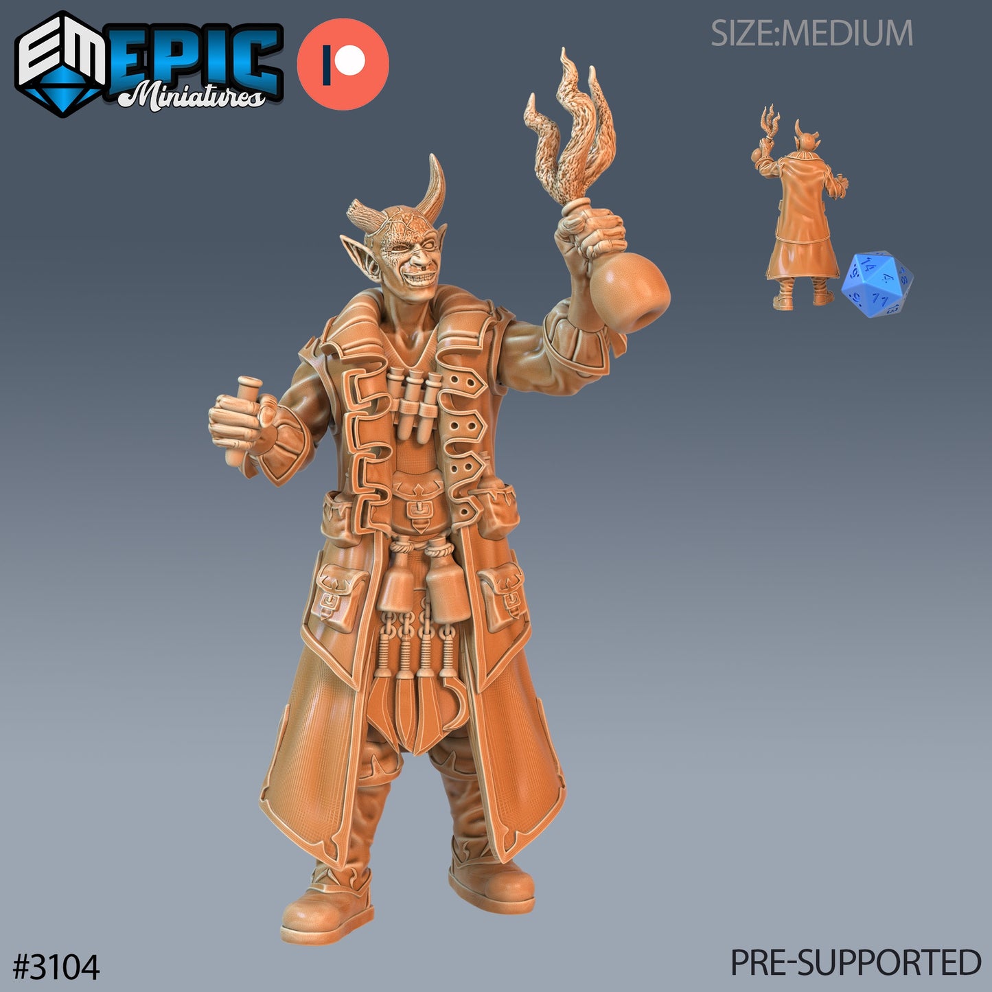 Tiefling Rogue Player Character Series - Epic Miniatures | Sunrise Tavern