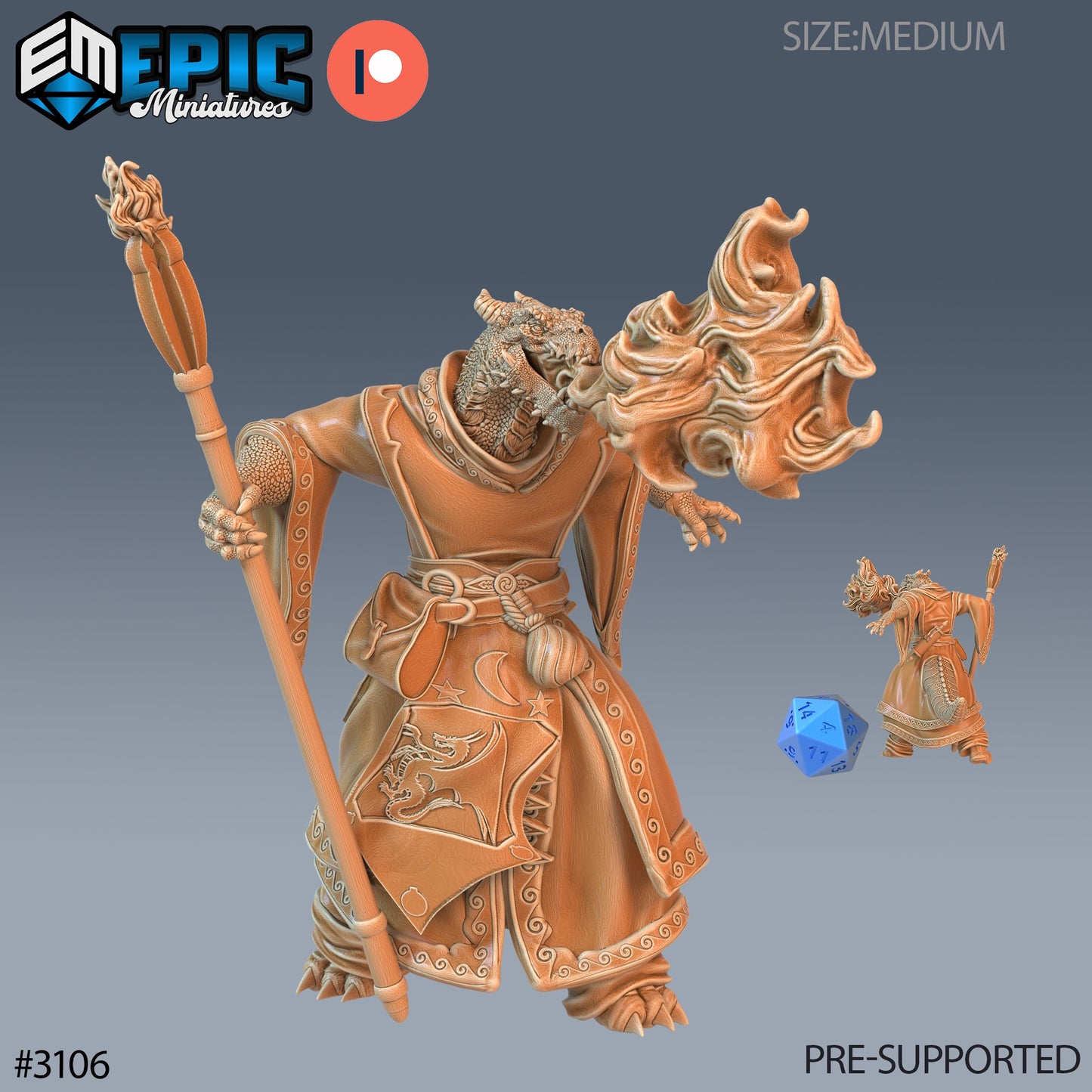 Half Dragon Sorcerer Player Character Series - #74 Sunrise Tavern - Epic Miniatures | Sunrise Tavern