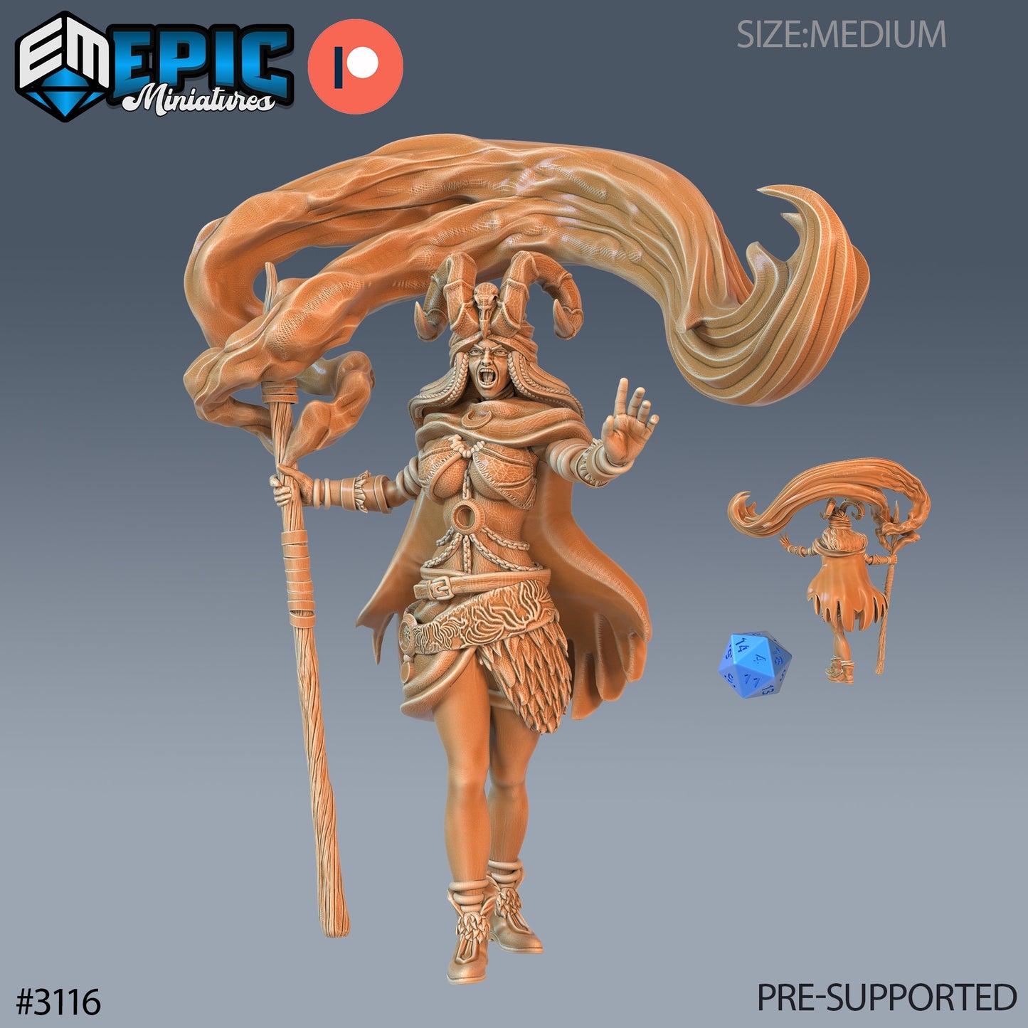 Druid Female Player Character Series - Epic Miniatures | Sunrise Tavern