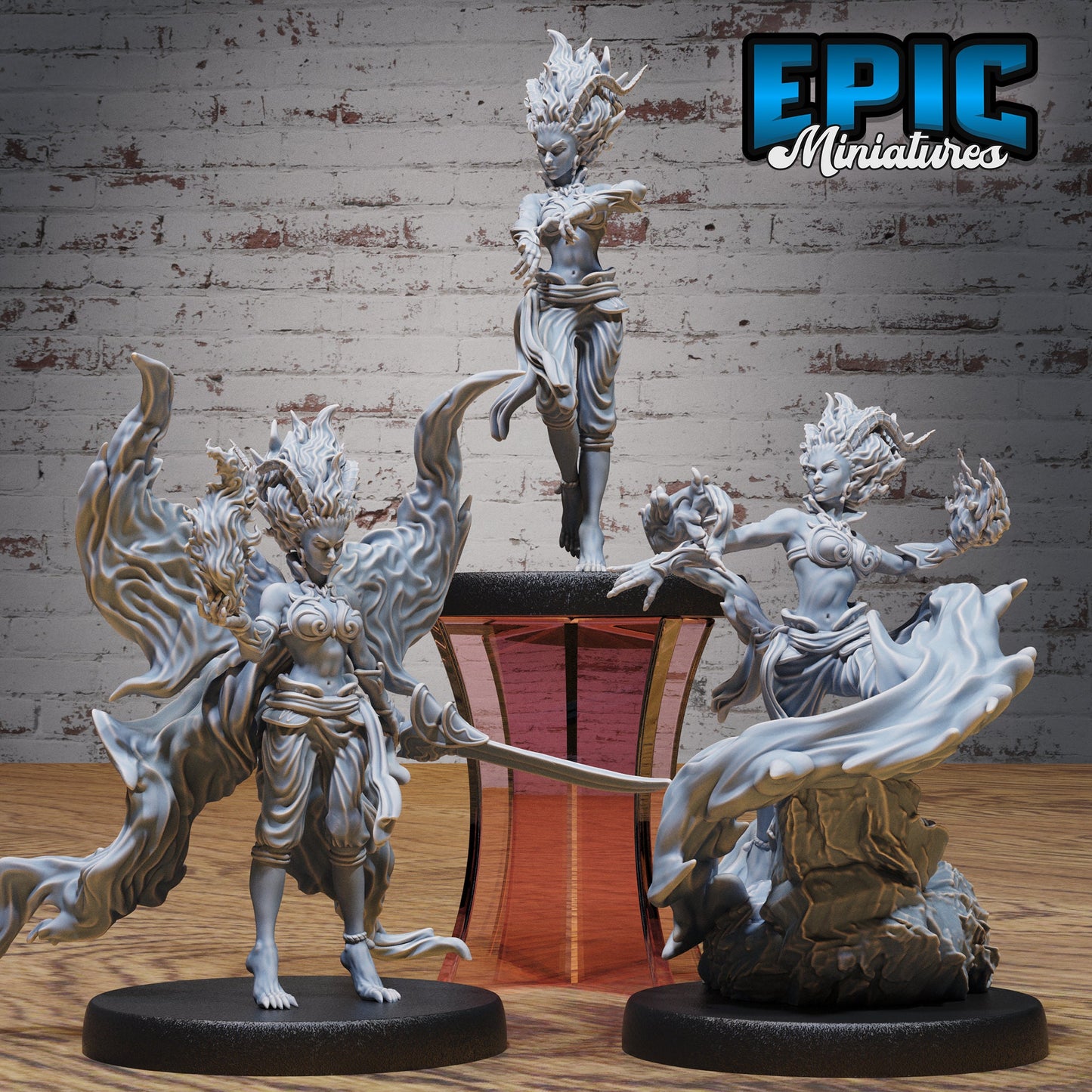 Young Efreeti Female Series - Epic Miniatures | #99 Infernal Assault