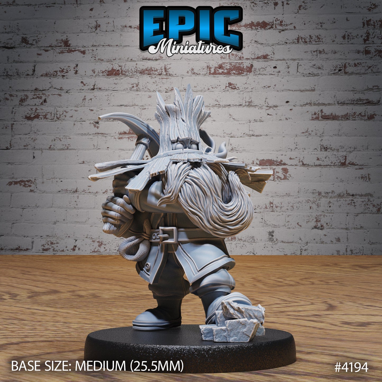 Wild Dwarf Miner Series - Epic Miniatures | #97 Dwarf Mountain