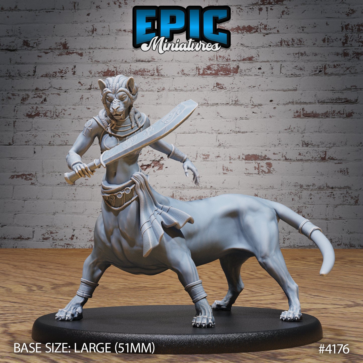 Lion Centaur Bastet Devotee Series - Epic Miniatures | #96 Bone Dry Desert
