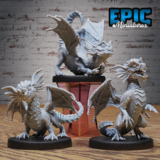 Blue Dragon Wyrmling Series - Epic Miniatures | #96 Bone Dry Desert