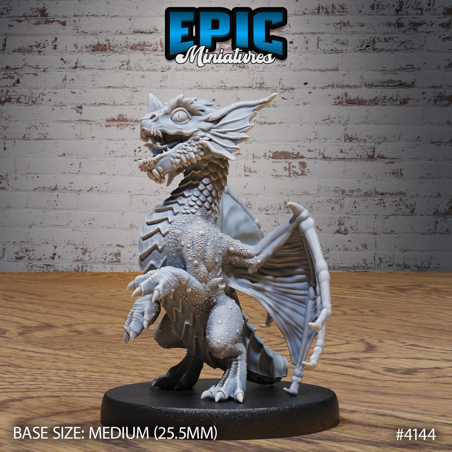 Blue Dragon Wyrmling Series - Epic Miniatures | #96 Bone Dry Desert