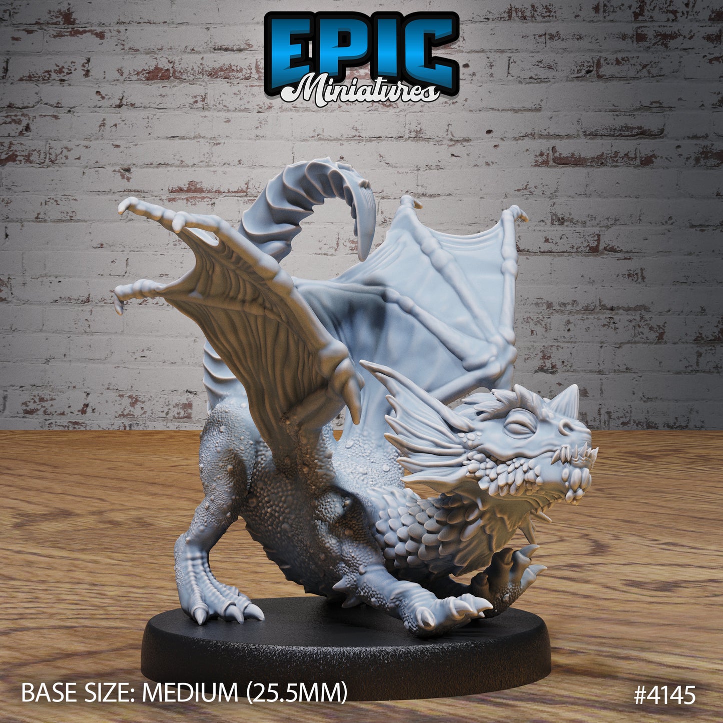 Blue Dragon Wyrmling Series - Epic Miniatures | #96 Bone Dry Desert