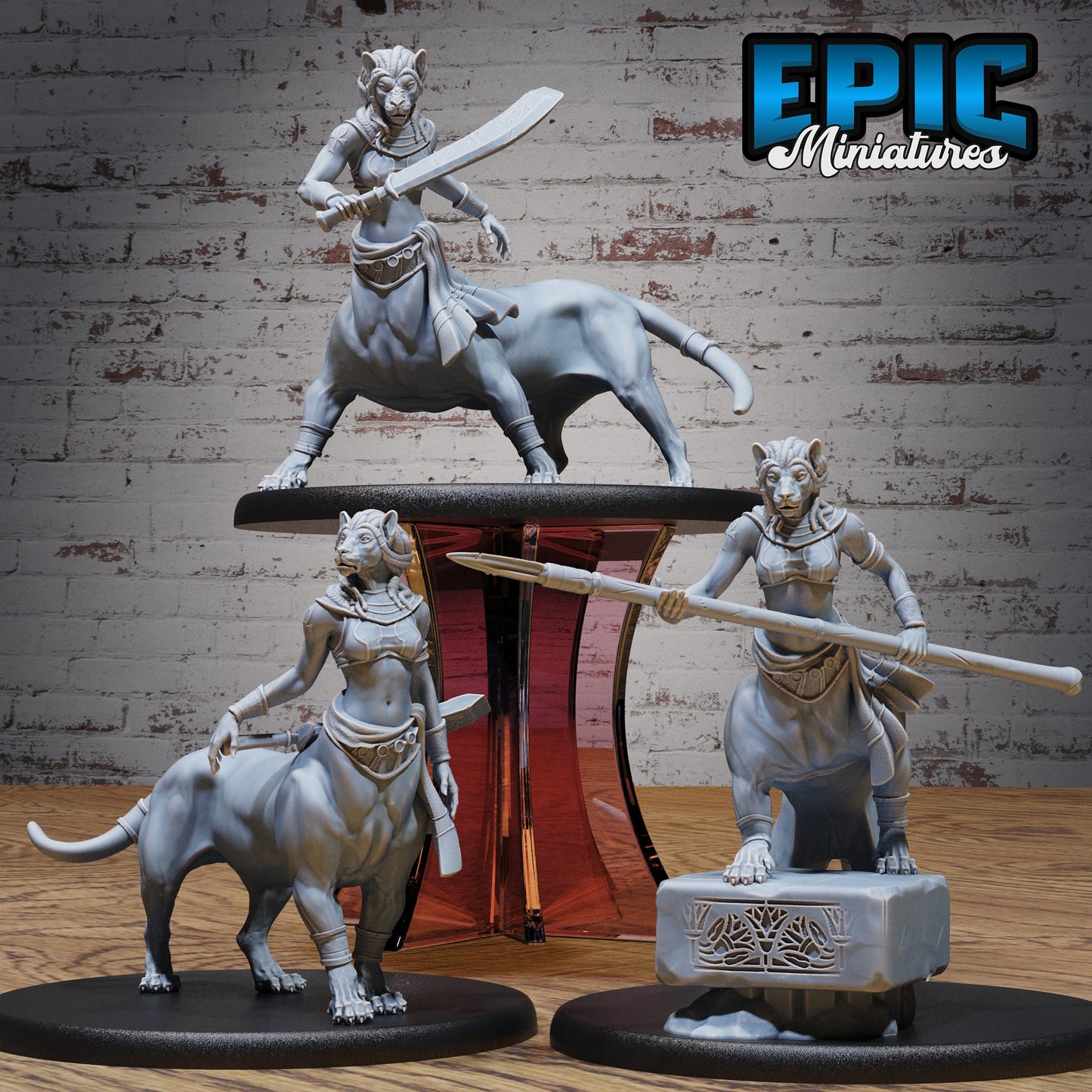 Lion Centaur Bastet Devotee Series - Epic Miniatures | #96 Bone Dry Desert