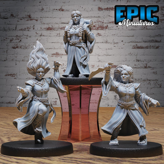 Dwarf Wind Mage Female - Epic Miniatures | #94 Elemental Lands