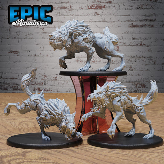 Undead Dire Wolf Series - Epic Miniatures | #90 Gruesome Graveyard