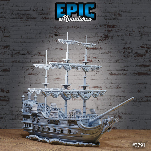 Treasure Galleon Ship - Epic Miniatures | #89 New World Conquest