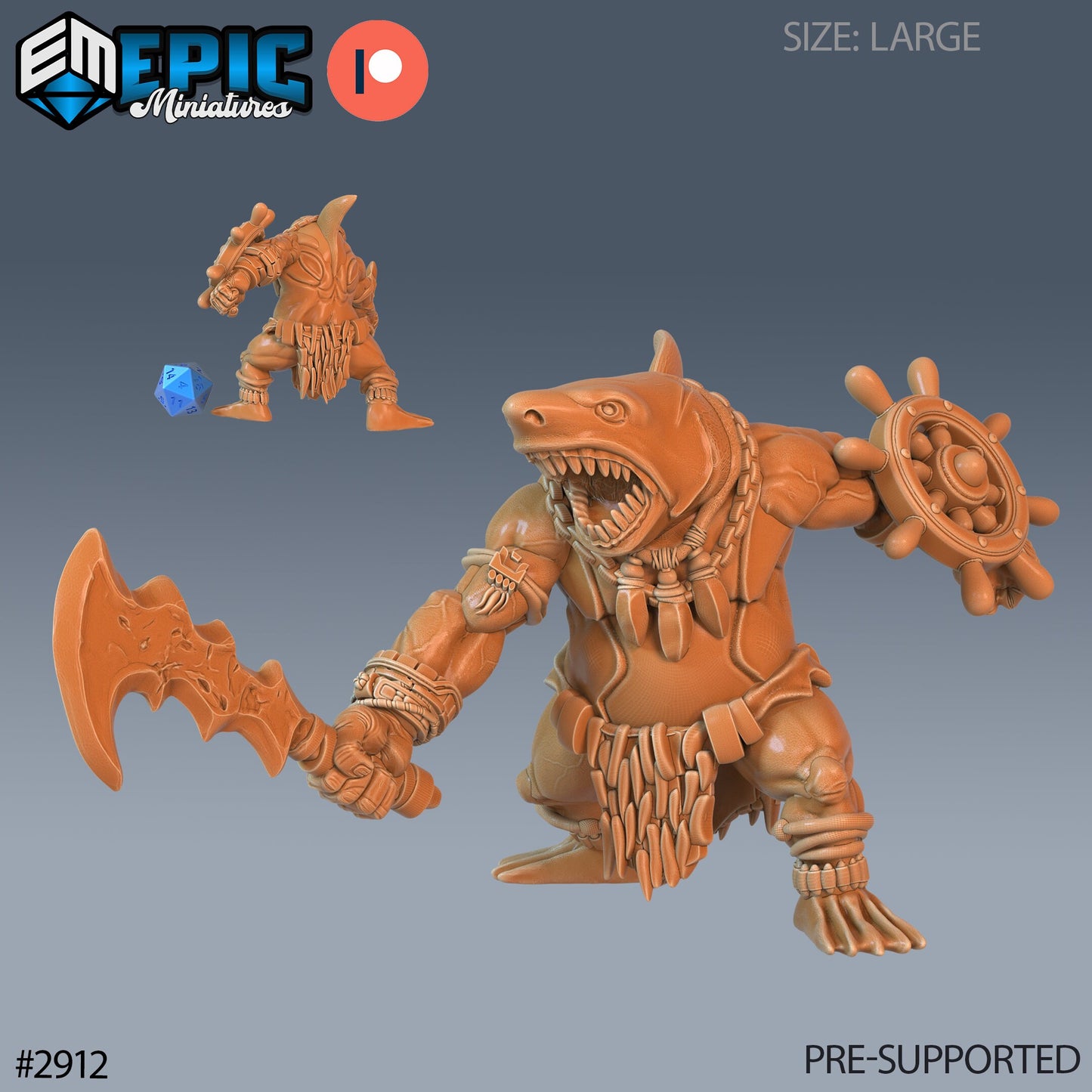 Shark Folk Brute - Epic Miniatures | #70 Aquatic Journey