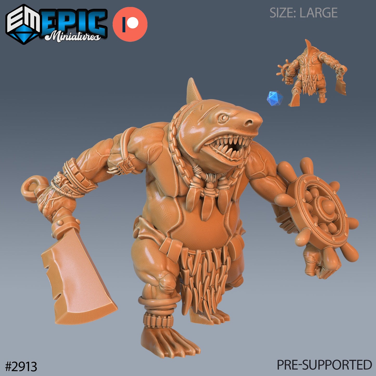 Shark Folk Brute - Epic Miniatures | #70 Aquatic Journey