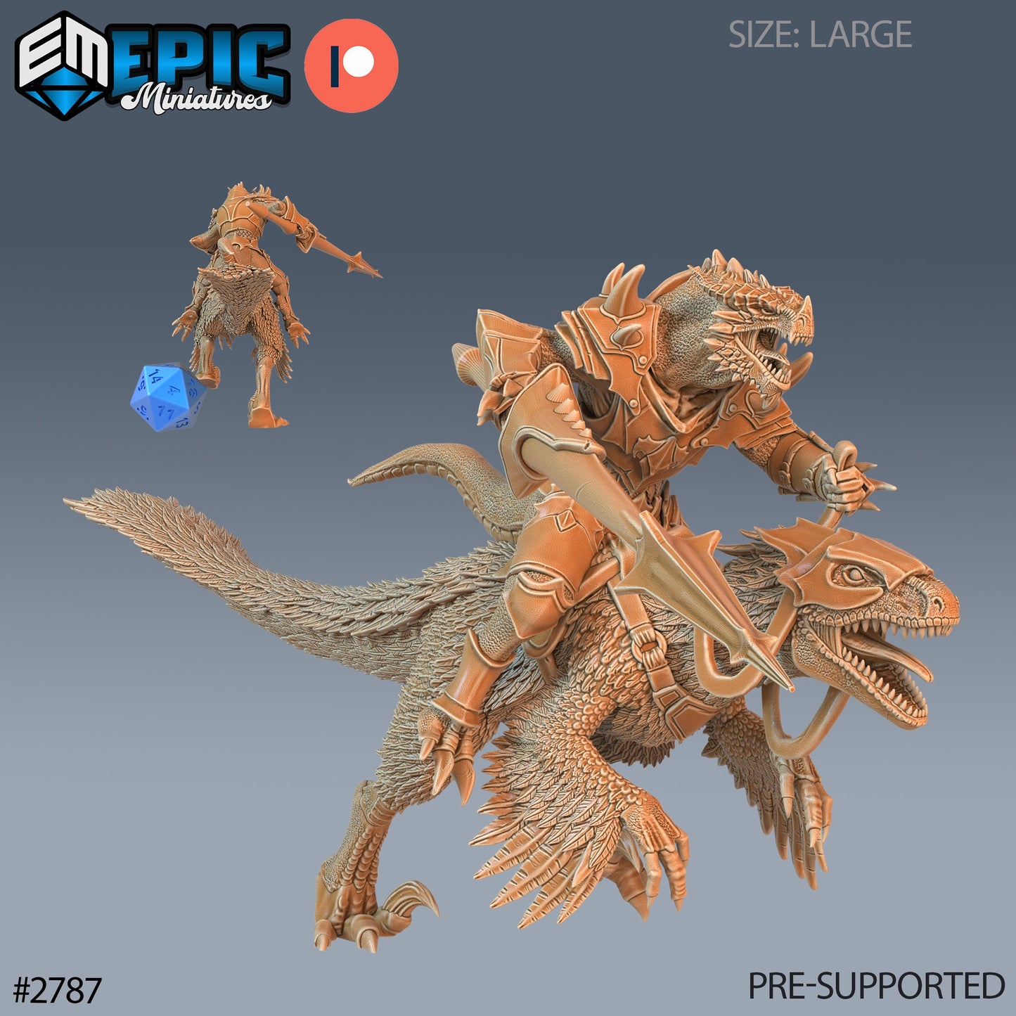 Dragonborn Raptor - Epic Miniatures | #68 Reptiles of War