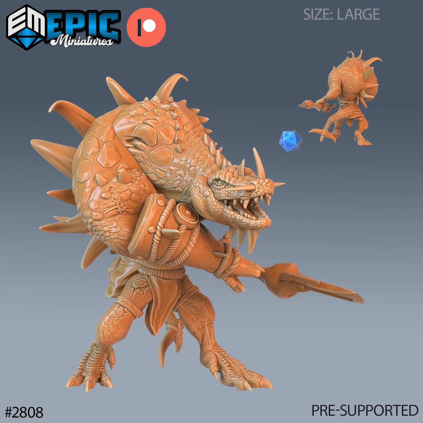Crocodile Hunchback - Epic Miniatures | #68 Reptiles of War