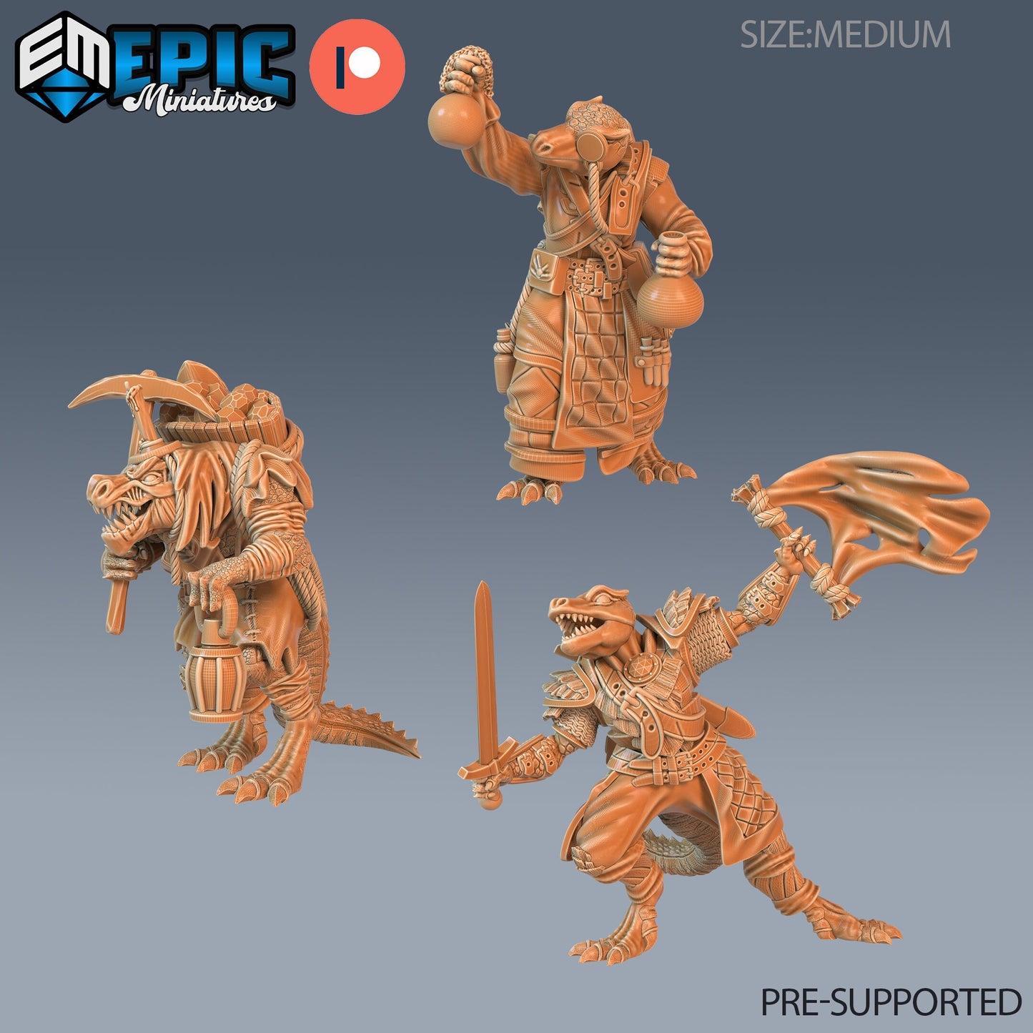 Lizardman Tribe - Epic Miniatures | #68 Reptiles of War