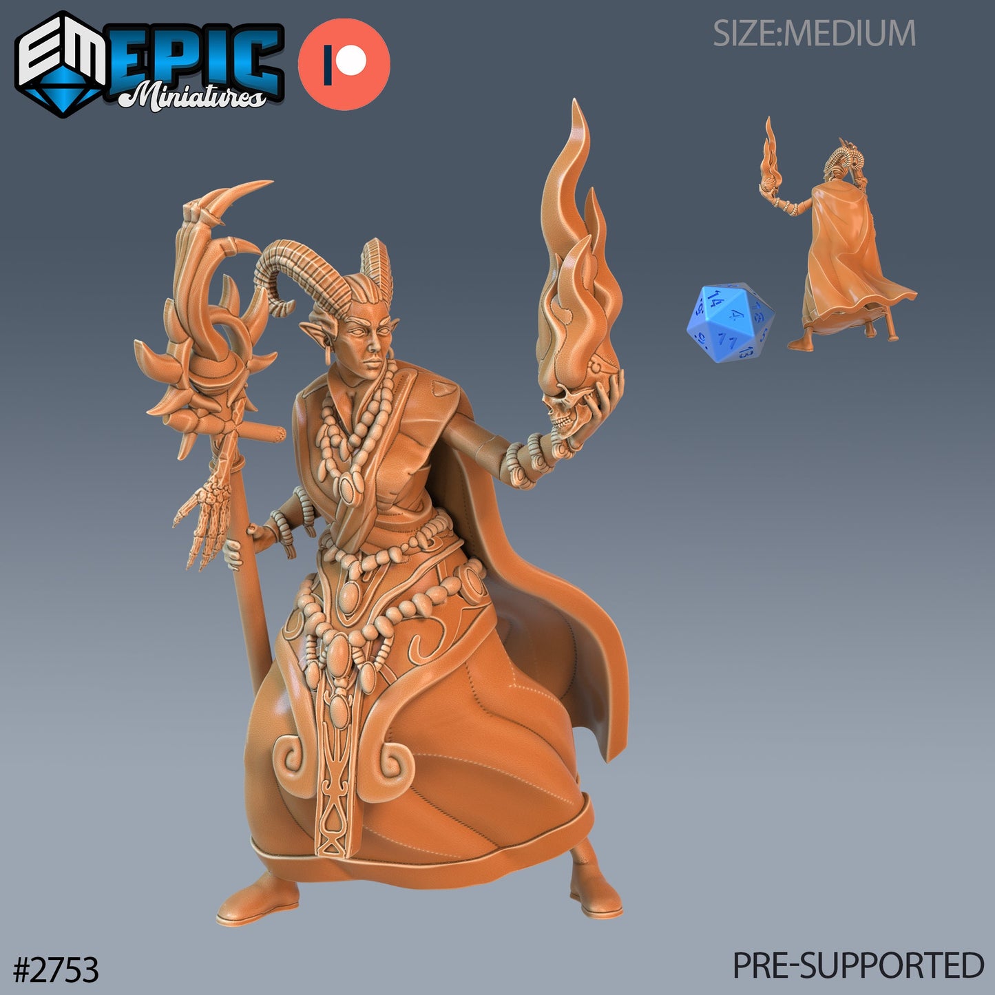 Warlock Tiefling - Epic Miniatures | #67 Demonic Foulness
