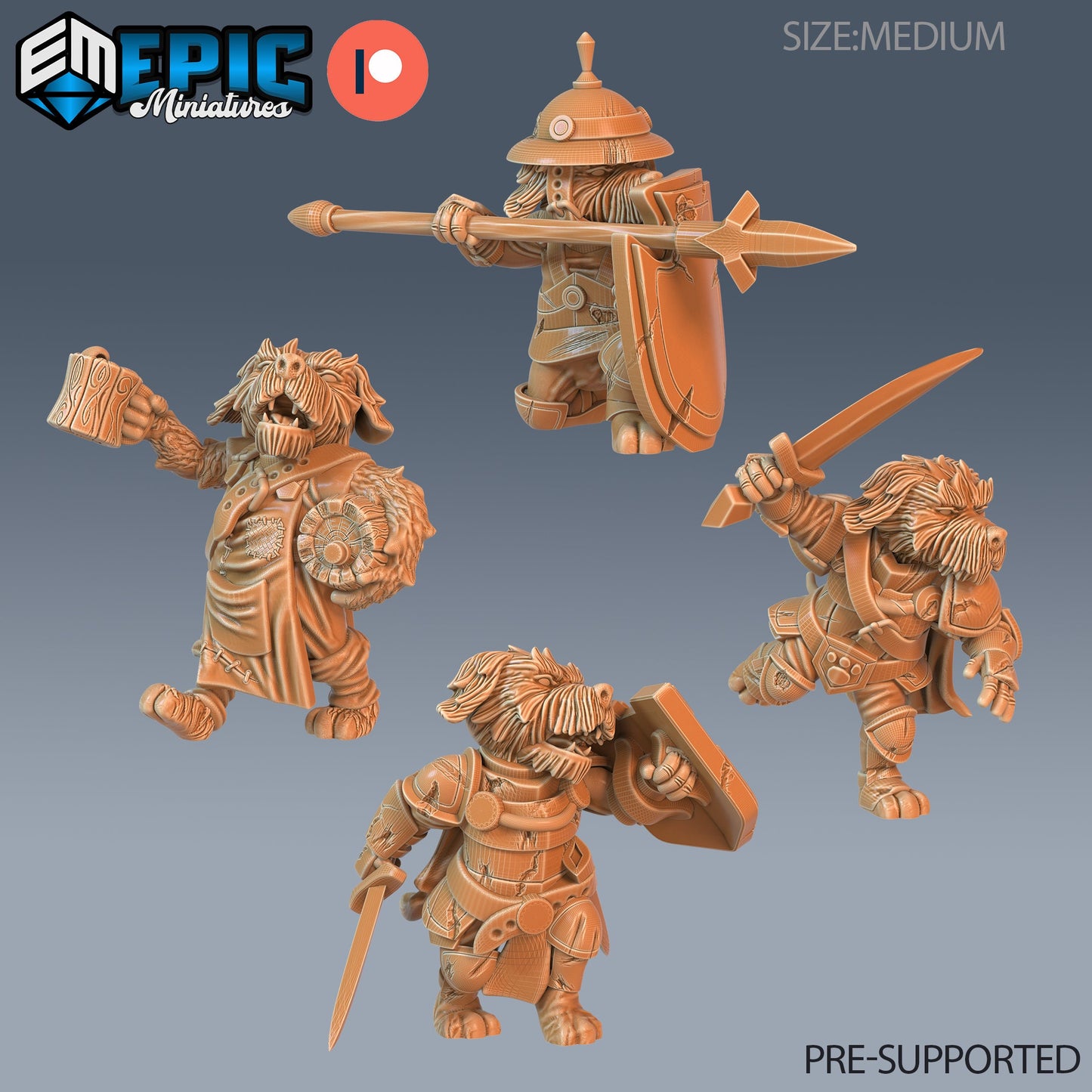 Dog Folk Tribe - Epic Miniatures | #66 Wild Winter Holidays