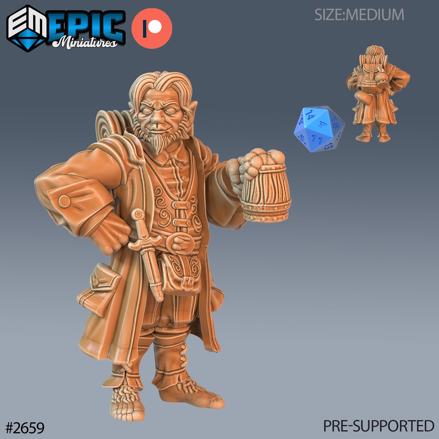 Halfling Adventurer - Epic Miniatures | #65 Little Folk