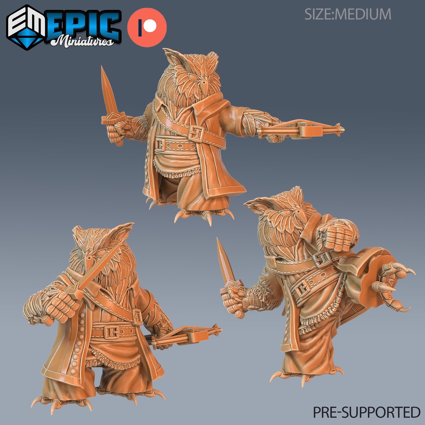 Bird Folk Owl Ranger - Epic Miniatures | #65 Little Folk