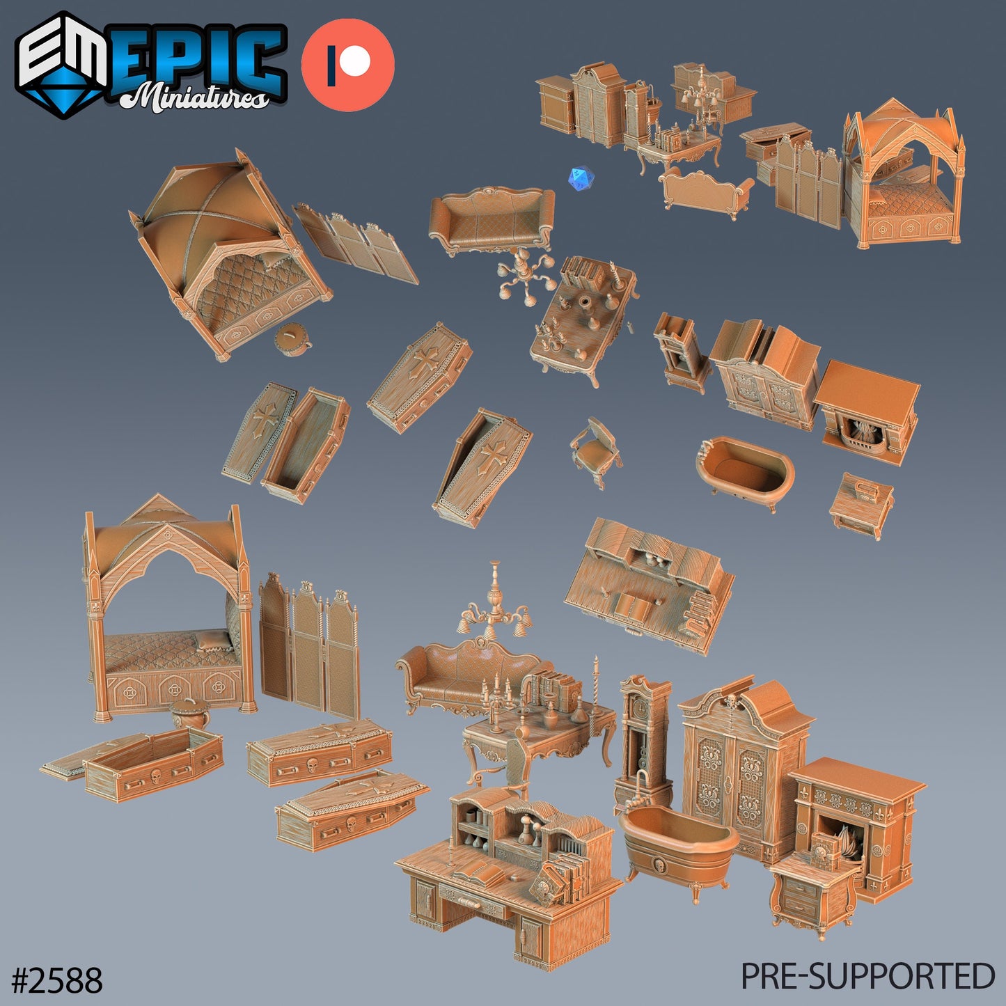 Vampire Castle Scatter - Epic Miniatures | #64 Vampires Curse