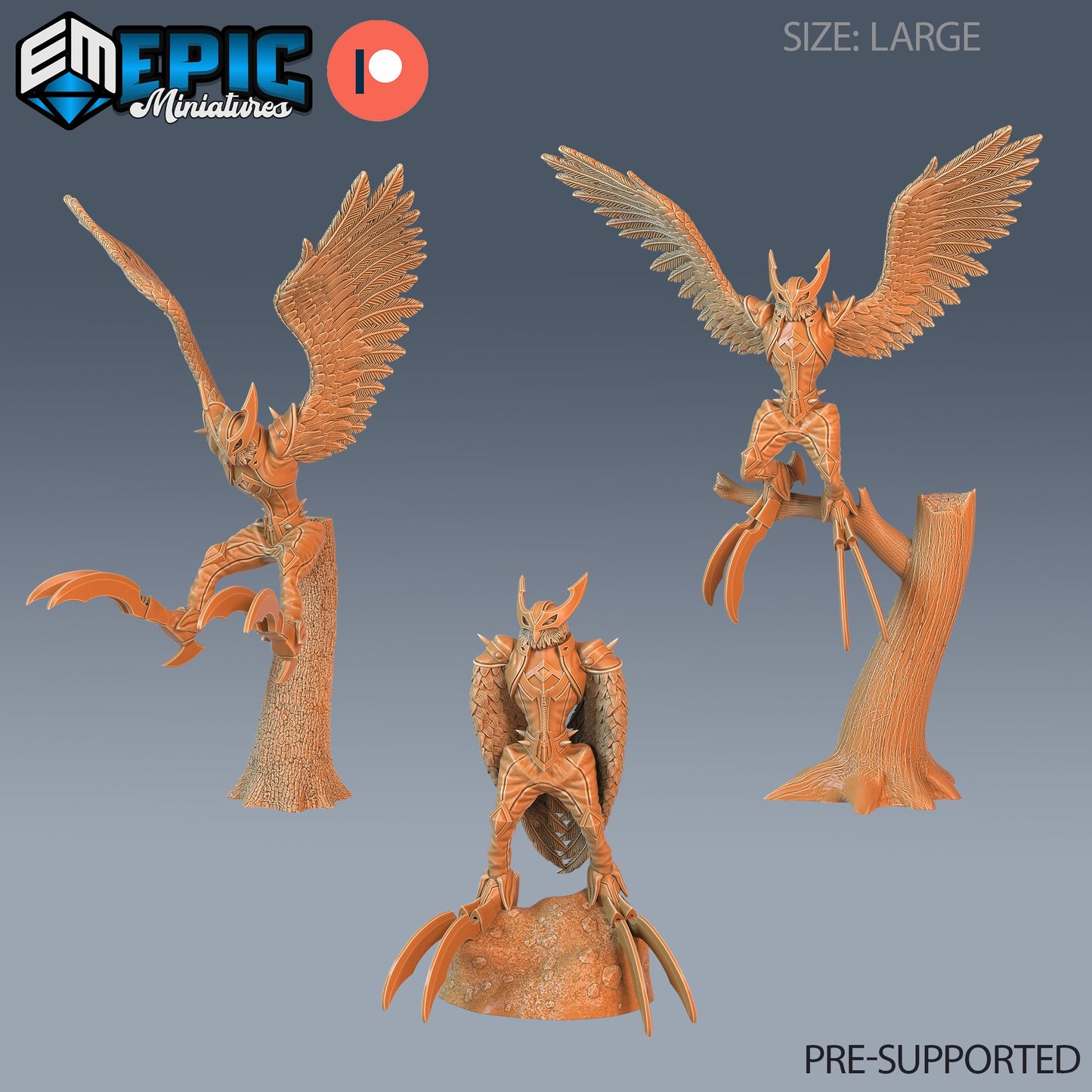 Owl Harpy - Epic Miniatures | #62 Justice Hills
