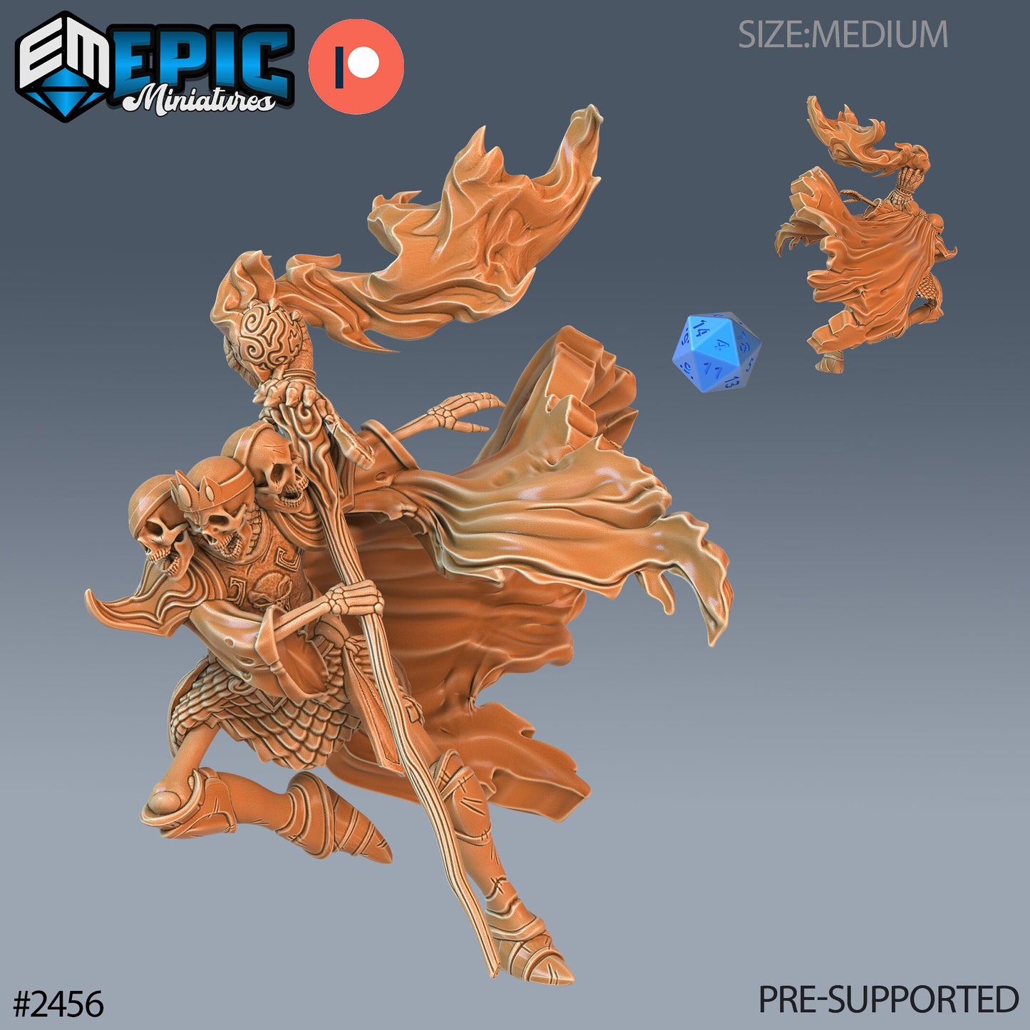 Skeleton Skull King - Epic Miniatures | #61 Haunting Catacombs