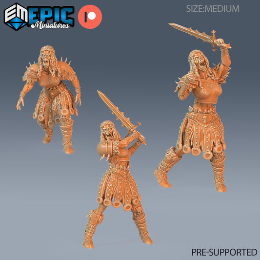 Zombie Knight Female - Epic Miniatures | #61 Haunting Catacombs
