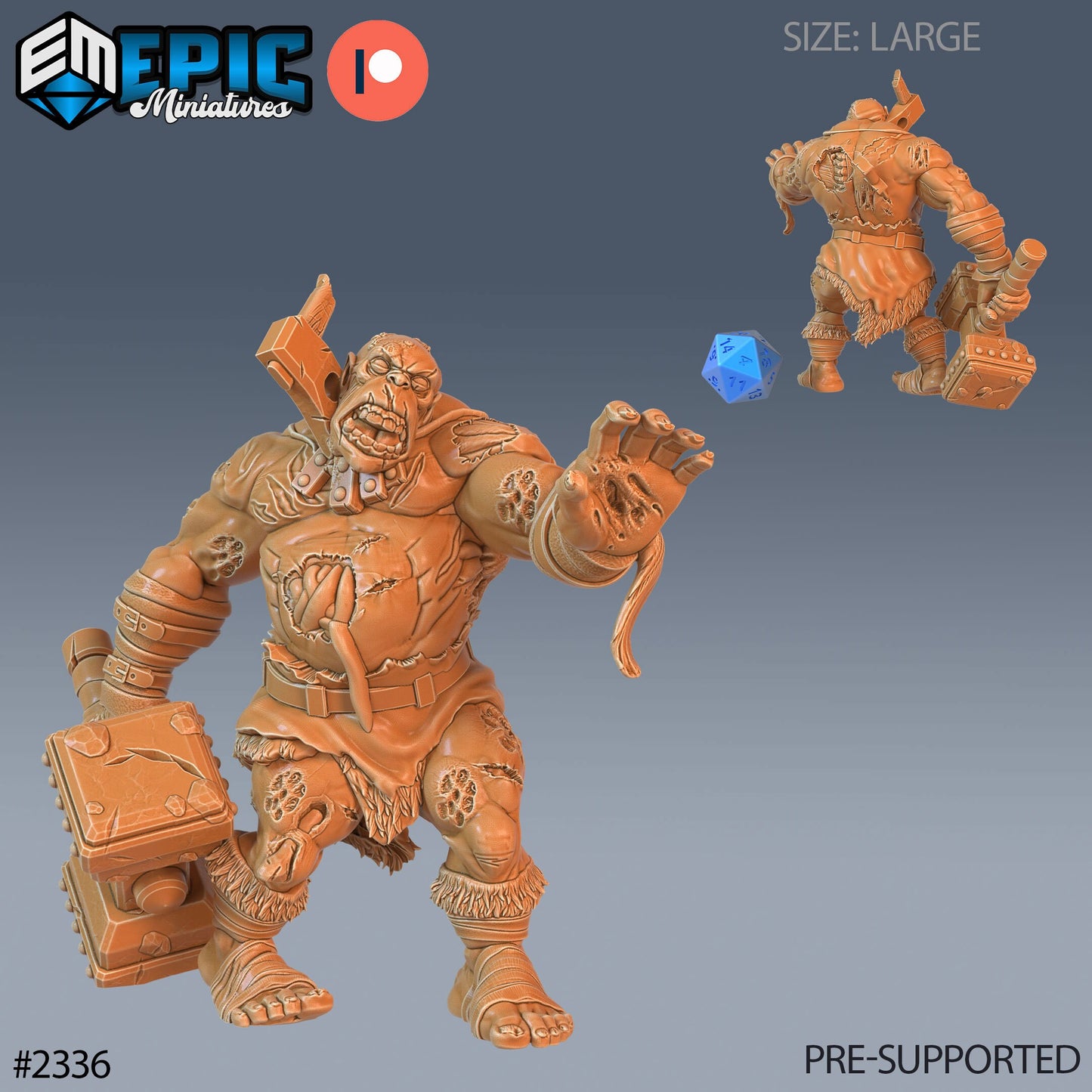 Ogre Zombie - Epic Miniatures | #58 Tombs of Demise