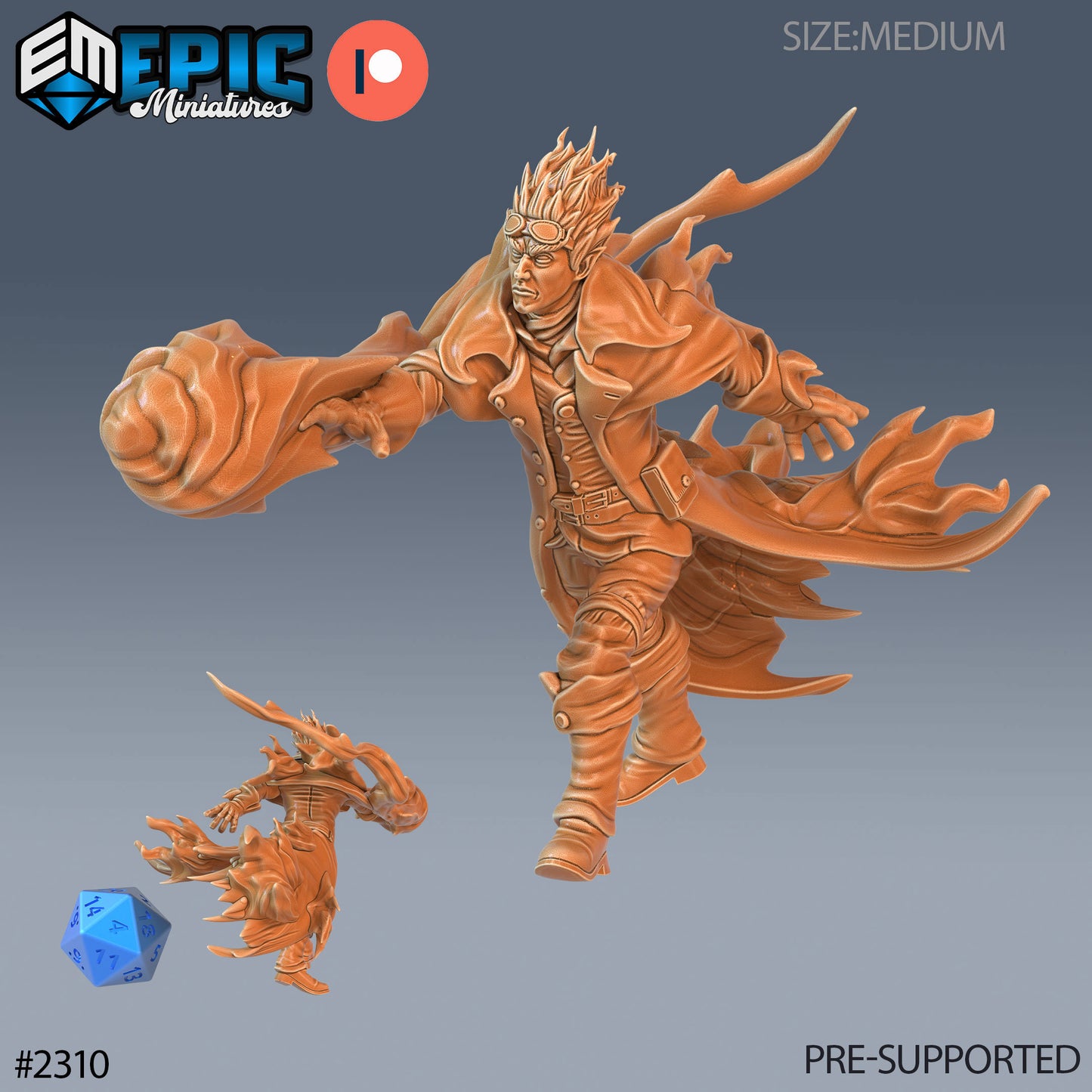 Fire Genasi Adventurer - Epic Miniatures | #57 Arcane Dungeon
