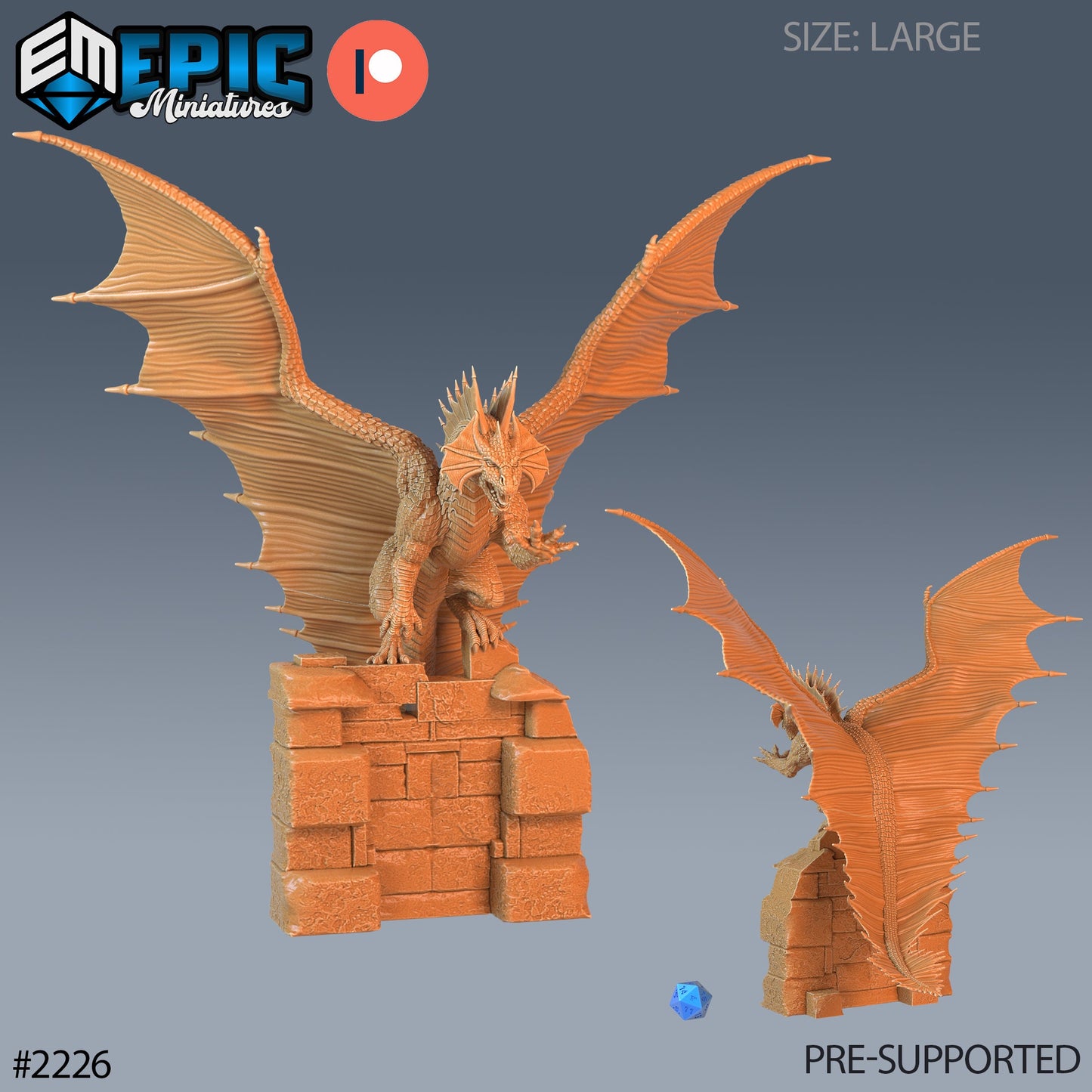 Ancient Brass Dragon - Epic Miniatures | #56 Oriental Dunes