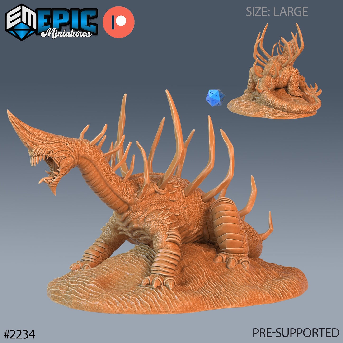 Sand Wyrm - Epic Miniatures | #56 Oriental Dunes