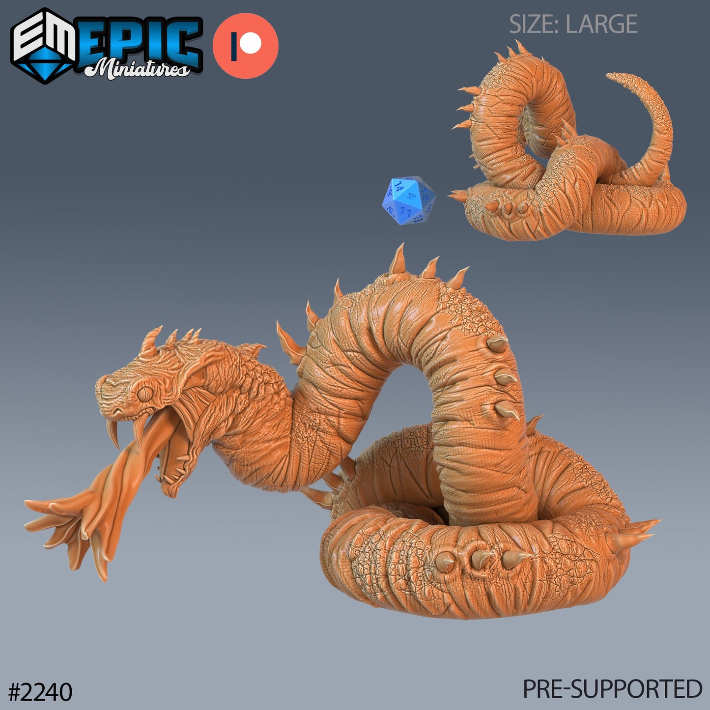 Giant Sand Snake - Epic Miniatures | #56 Oriental Dunes