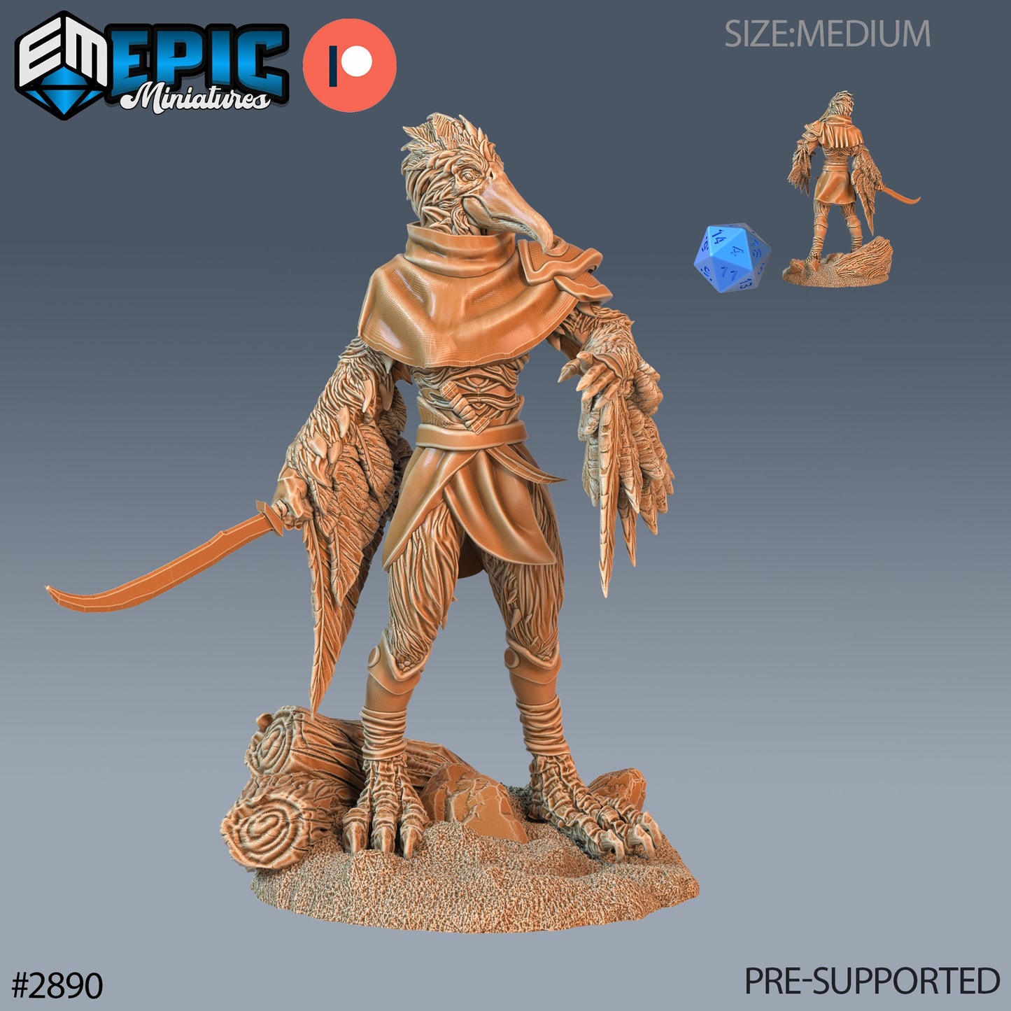 Bird Folk Pelican - Epic Miniatures | #70 Aquatic Journey