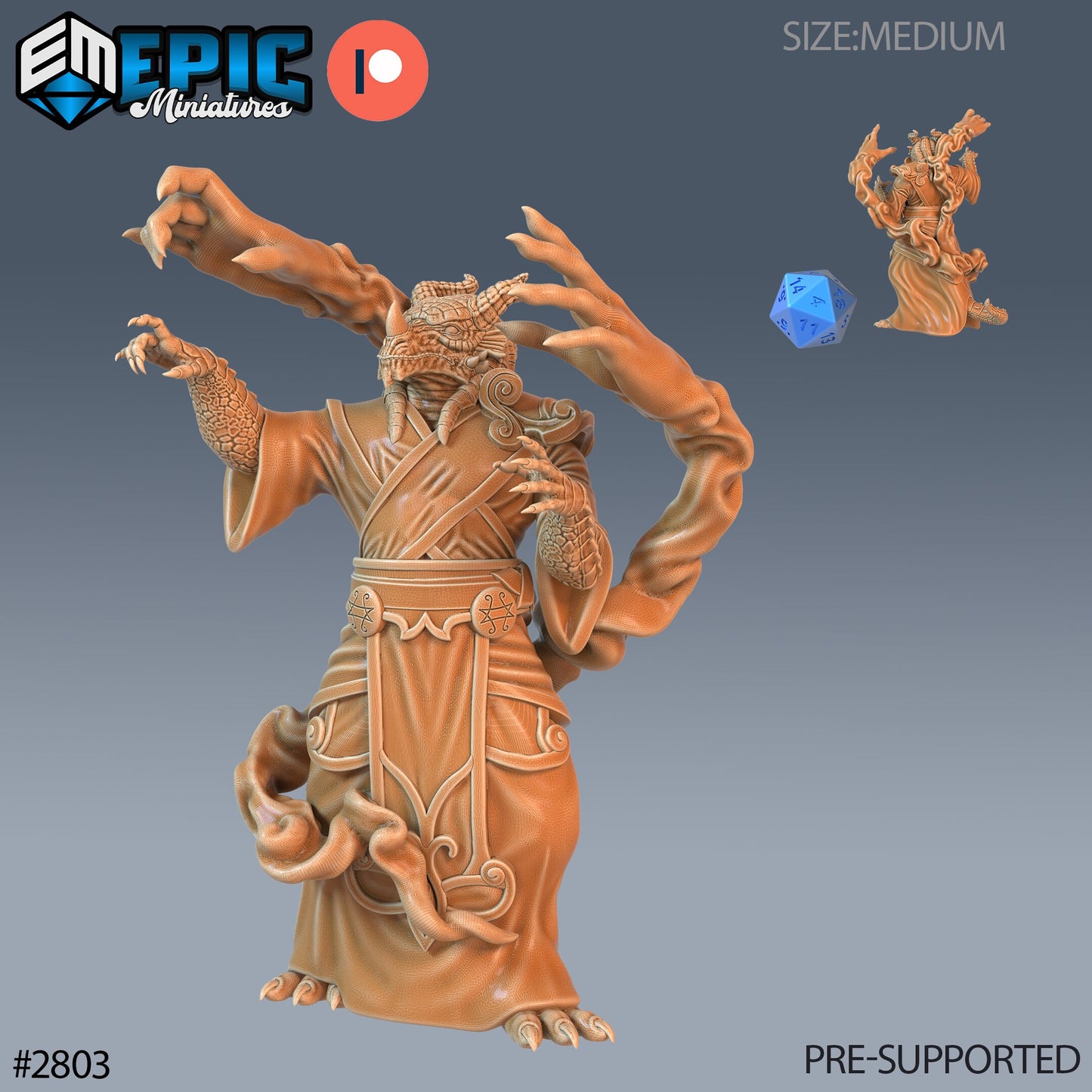Dragonborn Priest - Epic Miniatures | #68 Reptiles of War