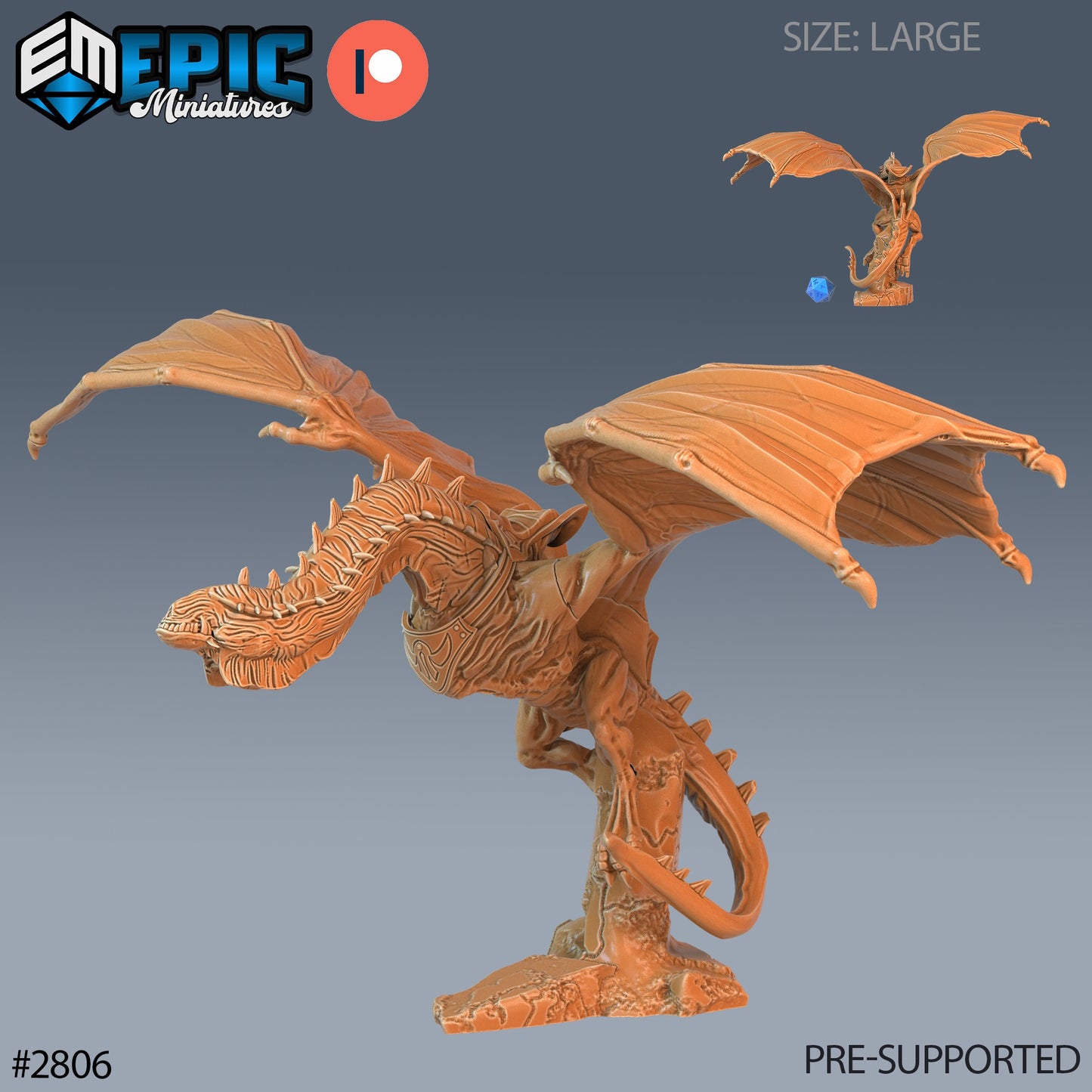 Cave Wyvern - Epic Miniatures | #68 Reptiles of War