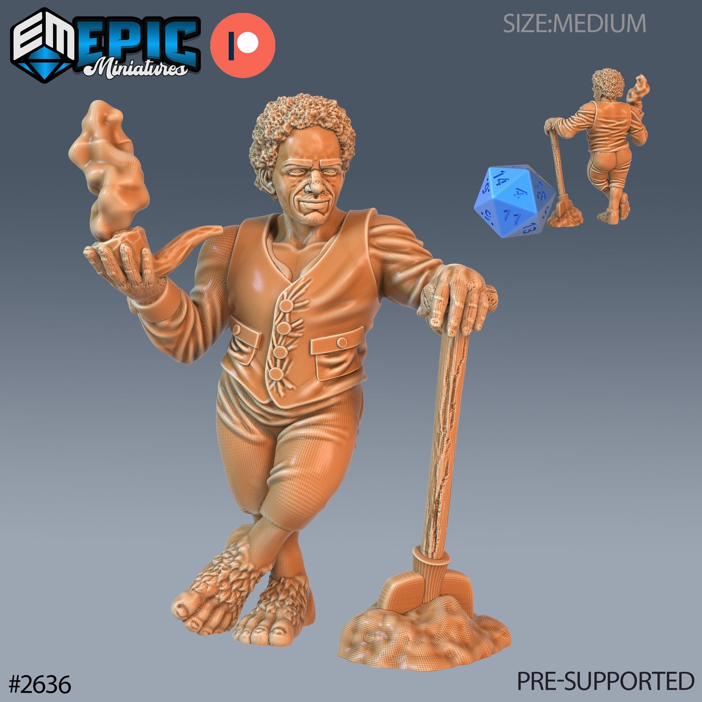 Halfling Villager - Epic Miniatures | #65 Little Folk