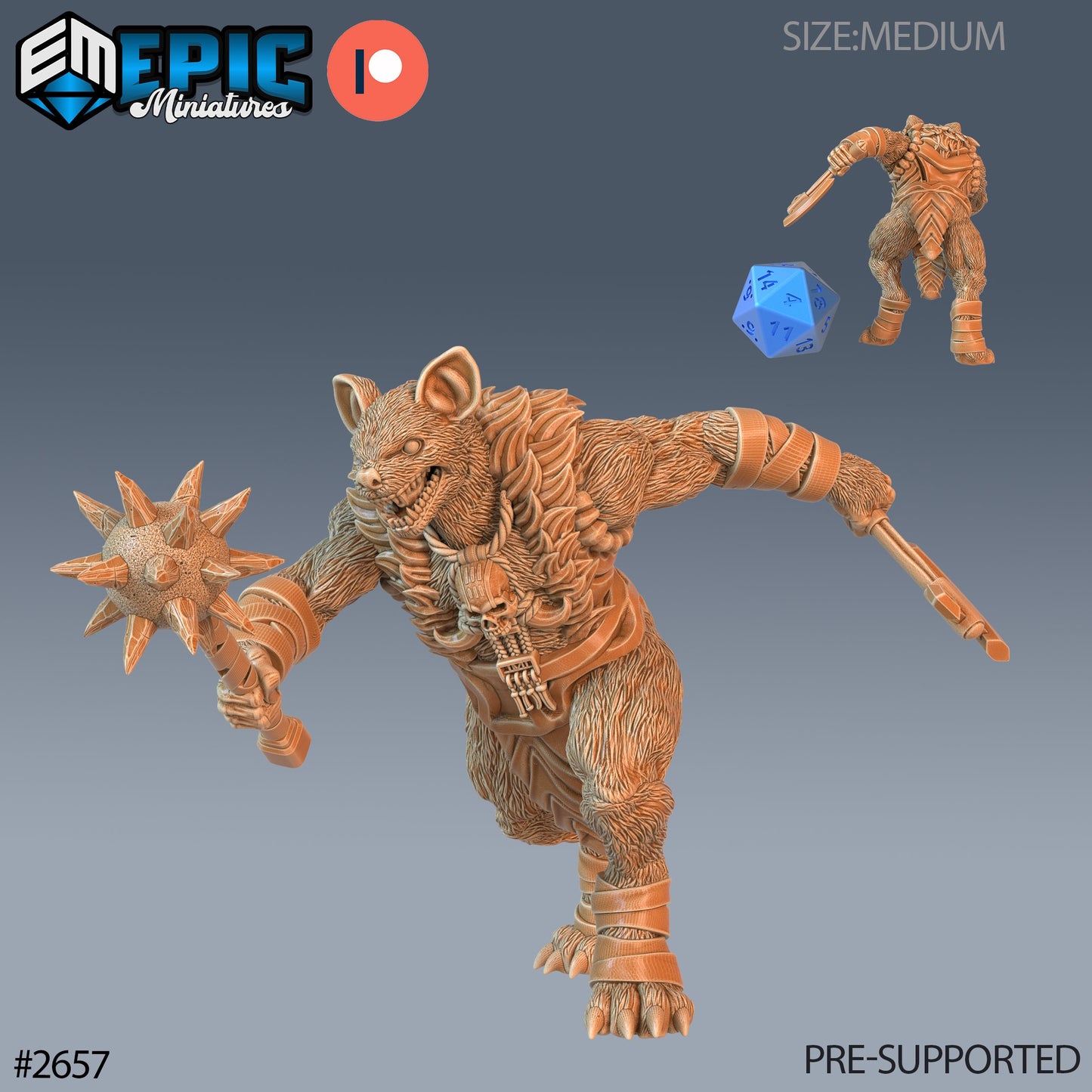 Prairie Gnoll - Epic Miniatures | #65 Little Folk